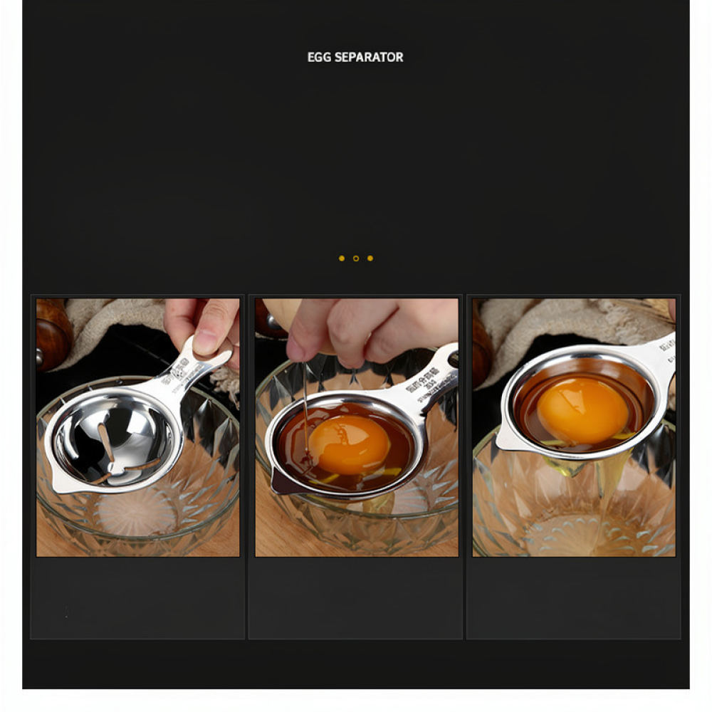 Kitchen Helper Gadgets - Eigelb-Trenner aus Edelstahl, Küchenhelfer zum Backen,
