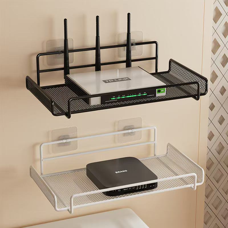 Kitchen Gadgets Organizer - Edelstahl-Wandregal für Router, ohne Bohren, WLAN-Aufbewahrungsorganizer