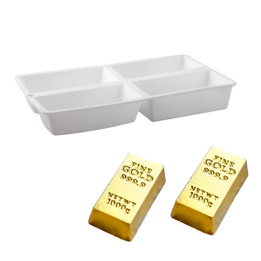 4-Zellen Gold Bar geformt Mous – Kitchen Gadgets Gold Bewertung und Preis