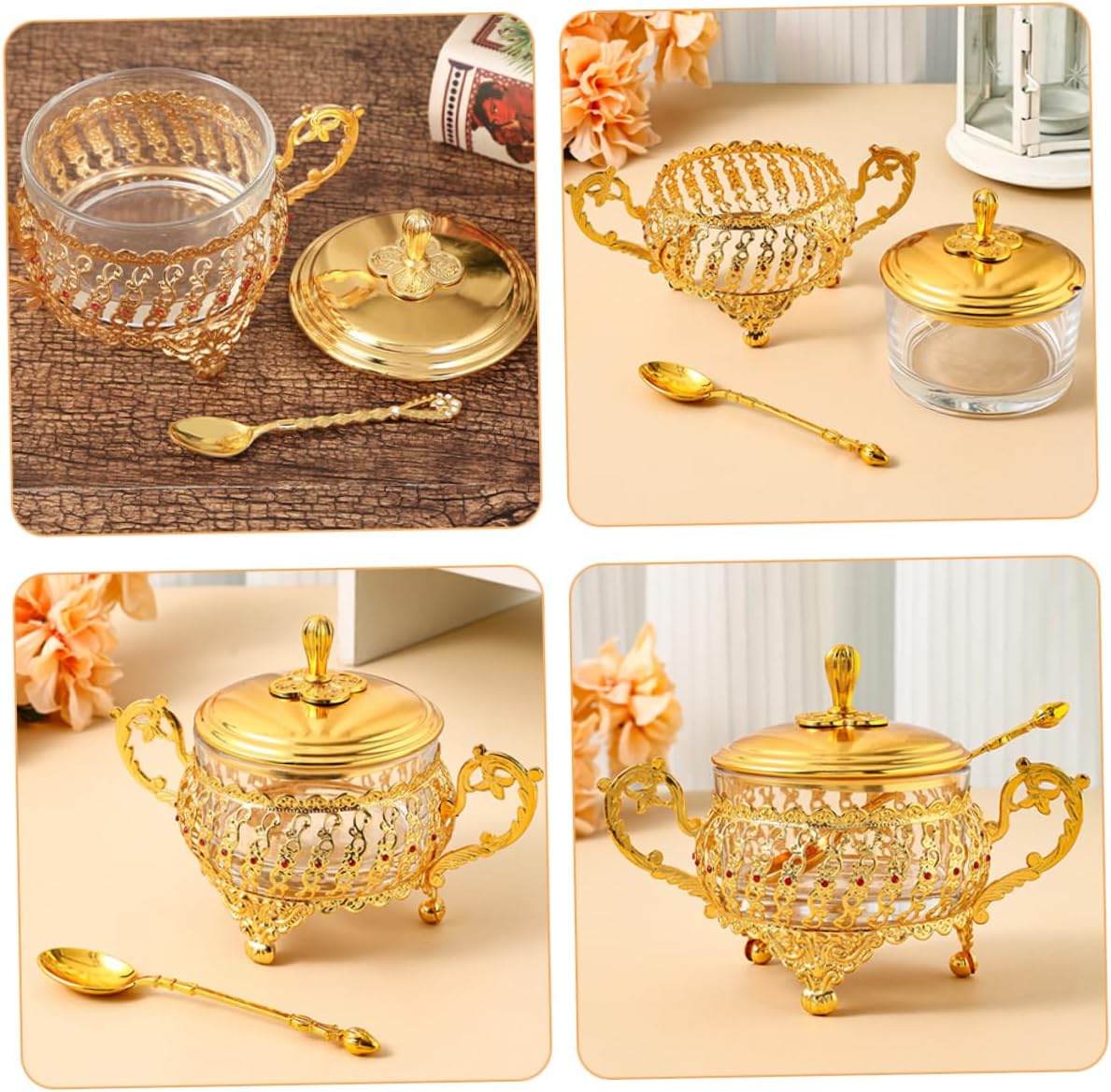 Zuckerdose mit Deckel und Löff – Kitchen Gadgets Gold Bewertung und Preis